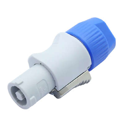 CONECTOR MACHO PLUG POWERCON DE SALIDA IMPERMEABLE GRIS