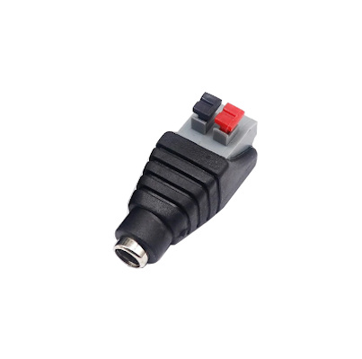 CONECTOR HEMBRA JACK DC PARA EXTENSION CON PRENSA
