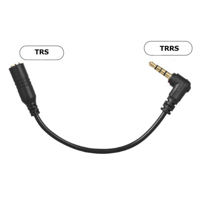 CABLE ADAPTADOR MACHO 3.5MM TRRS A HEMBRA 3.5MM ESTEREO