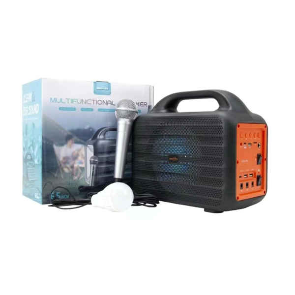 LAMPARA PARA CAMPING PANEL SOLAR RADIO MICROFONO Y 1 BOMBILLO