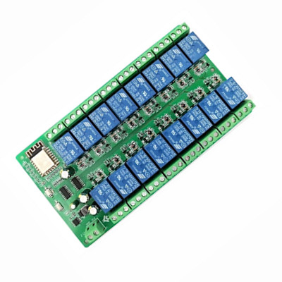 MODULO RELAY 16 CANALES 16CH 5VDC WIFI ESP8266 ESP 12F PLACA DE DESARROLLO
