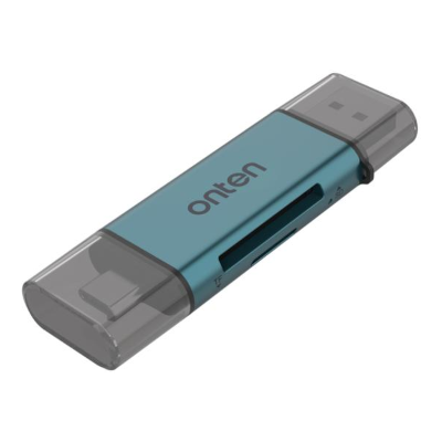 LECTOR DE TARJETAS 2 EN 2 (USB TIPO C / USB-A A SD/MICRO SD) ONTEN OTN-CR532