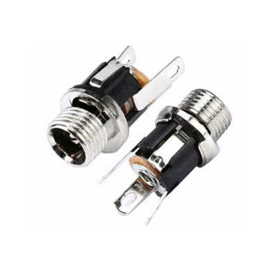 CONECTOR HEMBRA JACK DC 2.5X5.5MM CON ROSCA CHASIS