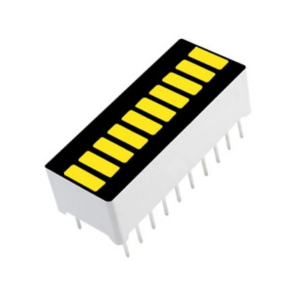 DISPLAY ANODO 10 SEGMENTOS BARRA LED COLOR AMARILLO 20 PINES