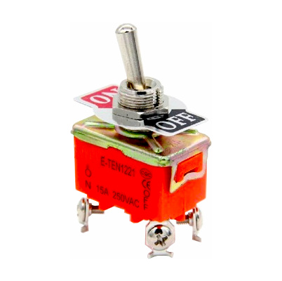 SWITCH PALANCA 15A 250V 4 PINES SPST ON-OFF E-TEN1221