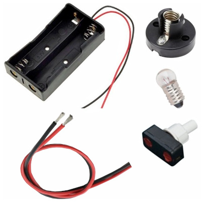 KIT CIRCUITO ELECTRICO BASICO ELECTRONICO USO ESCOLAR KE-01