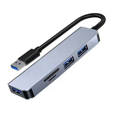 HUB USB 3.0 A USB 3.0 + USB2.0X2 + SD + TF SEISA  BYL-2103U
