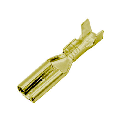 TERMINAL HEMBRA LATÓN FASTON PALA SIN FORRO CON RETENEDOR FDD1.25-110 2.8MM AWG 22-18 BRONCE