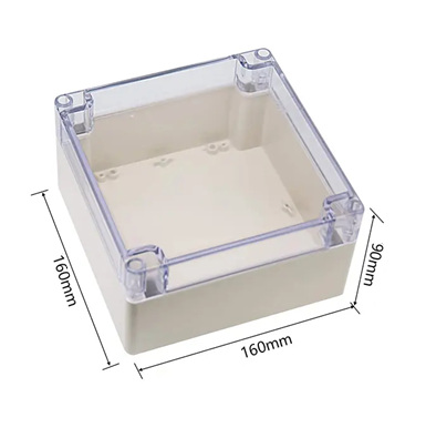 CAJA PARA PROYECTOS LISA TRANSPARENTE 160X160X90MM