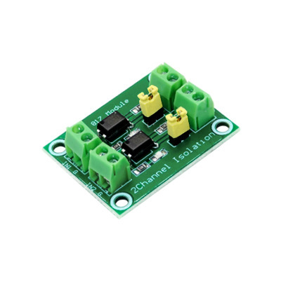 MODULO OPTOACOPLADOR PC817 2 CANALES CONVERTIDOR DE VOLTAJE DE PLACA