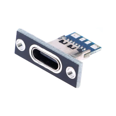 CONECTOR HEMBRA JACK USB TIPO C 3.1 DE PARCHE 4 PINES