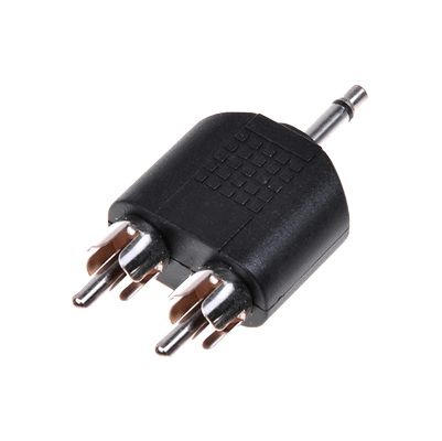 ADAPTADOR MACHO 3.5MM MONO A 2 MACHOS RCA SPLITTER