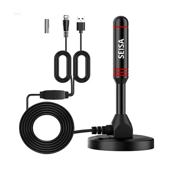 ANTENA DIGITAL PARA TV AMPLIFICADA RECEPCION 360º 4K FULL HD 511832 / TX-T01
