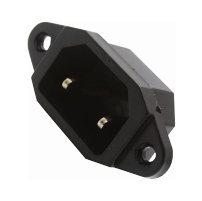 CONECTOR MACHO PLUG AC 2 PINES FUENTE / OLLAS OAR00015