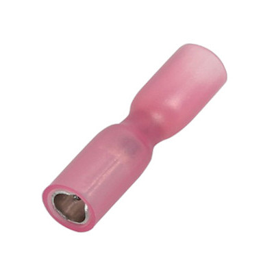 TERMINAL HEMBRA BALA  BULLET AISLADA TERMORETRACTIL HFRD 1.25-156 AWG 22-16 ROJO