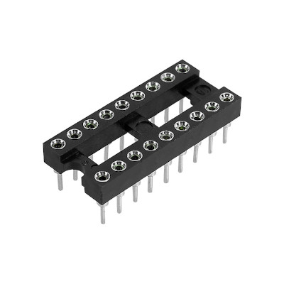 BASE PARA CIRCUITO INTEGRADO 18 PINES 9x2 REDONDOS 2.54MM