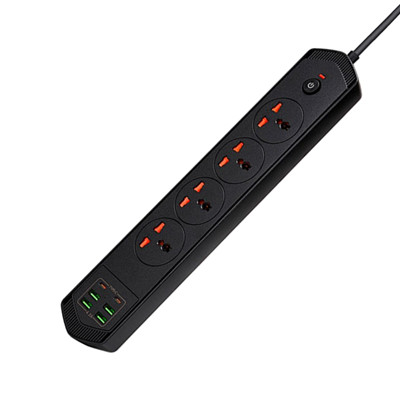 REGLETA ELECTRICA 4 TOMAS 2 TIPO C 4 USB OTU BK-02