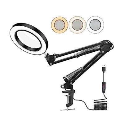 LAMPARA LED CON LUPA PARA ESCRITORIO SEISA MT-332