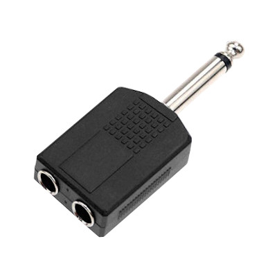 ADAPTADOR MACHO 1/4 6,3MM MONO A 2 HEMBRAS  1/4 6,3MM MONO SPLITTER