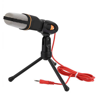 MICROFONO PARA COMPUTADORA CON CABLE 3.5MM Y TRIPODE