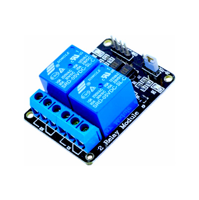 MODULO RELAY 2 CANAL (2CH) 12VDC 10A CON OPTOCOPLADOR