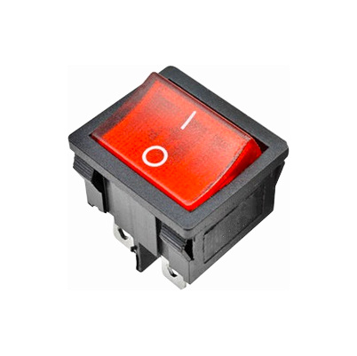 SWITCH ROCKER 15A 125V 6 PINES 31X25 MM CON LUZ ON-OFF KCD5