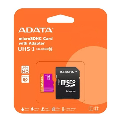 MEMORIA MICRO SD 16GB CON ADAPTADOR ADATA CLASE 10