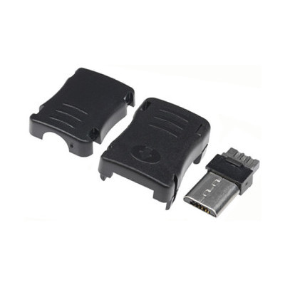 CONECTOR MACHO PLUG DC MICRO USB PLASTICO