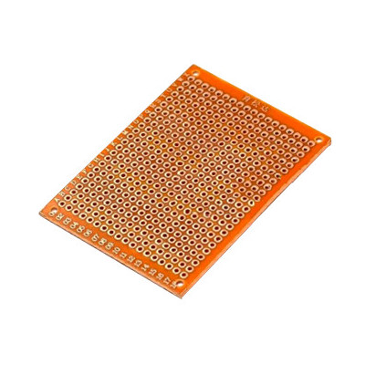 PLACA DE COBRE PCB PERFORADA 5X7CM UNA CARA FENOLICA