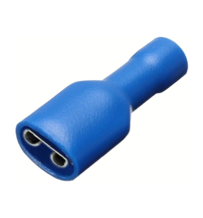 TERMINAL HEMBRA LATÓN FASTON PALA AISLADO FDFD2  .250 6.3MM 16-14 AWG AZUL