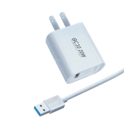 CARGADOR USB 3.6A 20W QC3.0 CON CABLE TIPO USB A TIPO C T-SE8