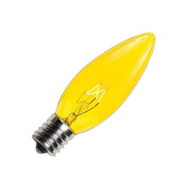 BOMBILLO 110V E-17 7W ESTILO TORPEDO EN COLORES