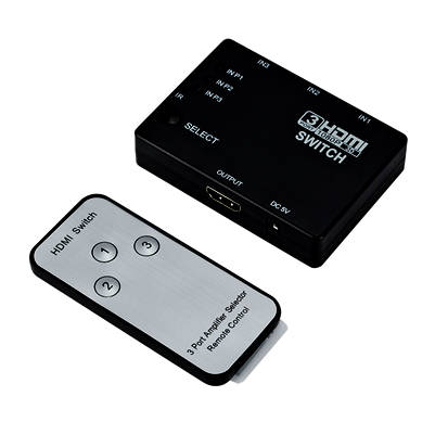 SELECTOR HDMI 3 VIAS 1080P 4K/2K/3D CON CONTROL REMOTO SM-F7807