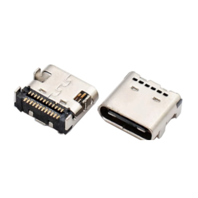 CONECTOR HEMBRA JACK USB TIPO C PARA SOLDAR EN PCB 24 PINES  DOBLE FILA HORIZONTALL SMT PD CONECTOR DE DATOS CARGA RAPIDA HEMBRA TIPO C