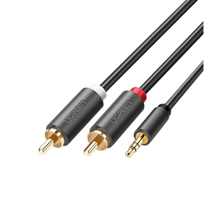 CABLE AUXILIAR 3.5MM MACHO ESTEREO A 2 RCA MACHO 2 METROS UGREEN AV102 10510