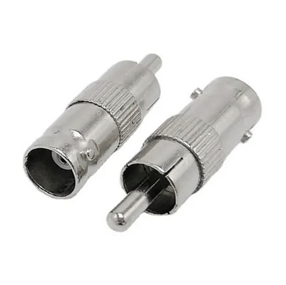CONECTOR ADAPTADOR DE MACHO RCA A HEMBRA BNC